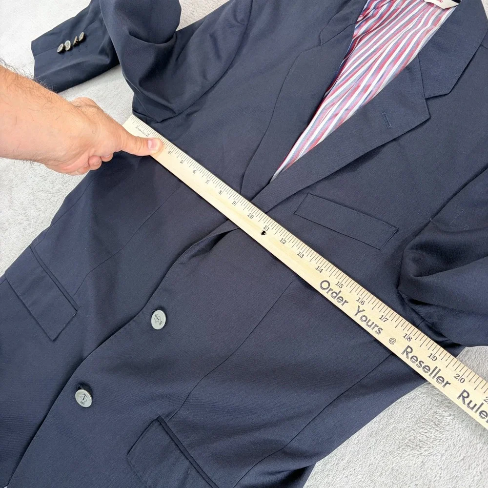 Brooks Brothers Red Fleece Blazer in Navy Wool Marzotto Italian Fabric Men 38R